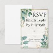 Elegant Wedding RSVP Card (正面/裏面)