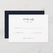 Elegant Wedding RSVP Card (正面/裏面)