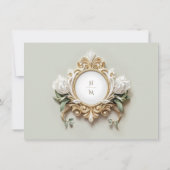 Elegant Wedding RSVP Card 招待状 (裏面)