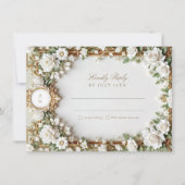 Elegant Wedding RSVP Card 招待状 (正面)