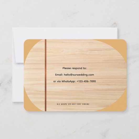 Elegant Wedding RSVP Card | Customizable Reply  (裏面)