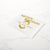 Elegant Wedding RSVP Card – Minimalist Design with 箔招待状ポストカード (回転した状態)