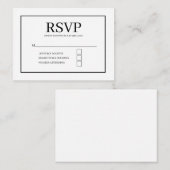 elegant wedding RSVP enclosure card  エンクロージャーカード (正面/裏面)