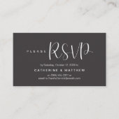  Elegant "Wedding RSVP" Reminder Details エンクロージャーカード (正面)