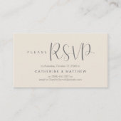  Elegant "Wedding RSVP" Reminder Details エンクロージャーカード (正面)