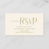  Elegant "Wedding RSVP" Reminder Details エンクロージャーカード (正面)