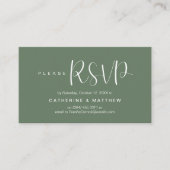  Elegant "Wedding RSVP" Reminder Details エンクロージャーカード (正面)