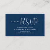  Elegant "Wedding RSVP" Reminder Details エンクロージャーカード (正面)