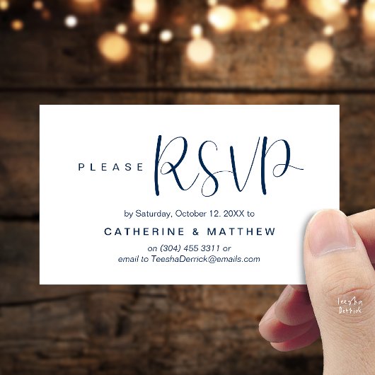  Elegant "Wedding RSVP" Reminder Details エンクロージャーカード