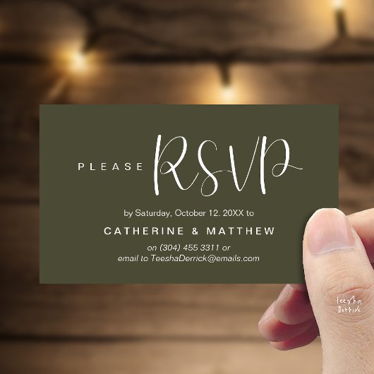  Elegant "Wedding RSVP" Reminder Details エンクロージャーカード