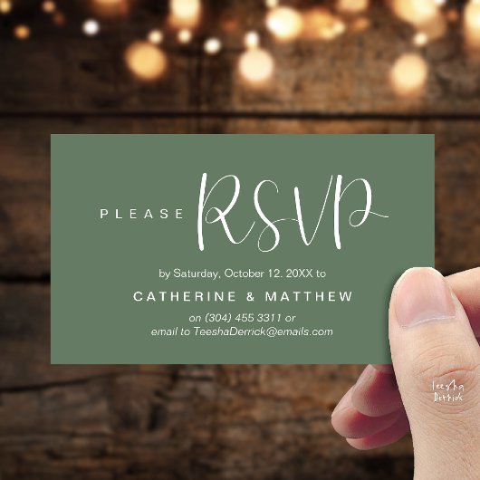  Elegant "Wedding RSVP" Reminder Details エンクロージャーカード