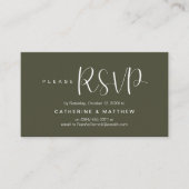  Elegant "Wedding RSVP" Reminder Details エンクロージャーカード (正面)