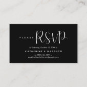  Elegant "Wedding RSVP" Reminder Details エンクロージャーカード (正面)