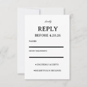 Elegant Wedding RSVP Template (正面)