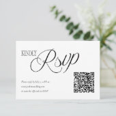 Elegant Wedding RSVP with QR code Card (スタンド正面)