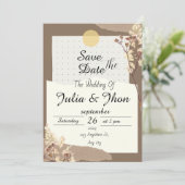 Elegant Wedding save the date 招待状 (スタンド正面)
