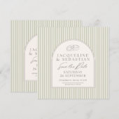 Elegant Wedding Save the Date Card Design 招待状 (正面/裏面)