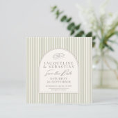 Elegant Wedding Save the Date Card Design 招待状 (スタンド正面)