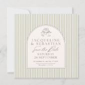 Elegant Wedding Save the Date Card Design 招待状 (裏面)