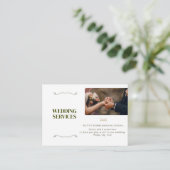 Elegant Wedding Services Invitation Flyer | Modern エンクロージャーカード (スタンド正面)