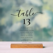 Elegant Wedding Table Number And Seating Chart アクリルサイン (ニュートラル)
