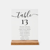 Elegant Wedding Table Number And Seating Chart アクリルサイン (正面)