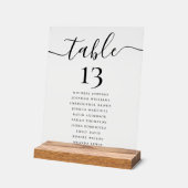 Elegant Wedding Table Number And Seating Chart アクリルサイン (傾斜)