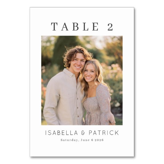 Elegant Wedding Table Number Card テーブルナンバー (正面)