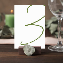 Elegant Wedding Table Number Card テーブルナンバー