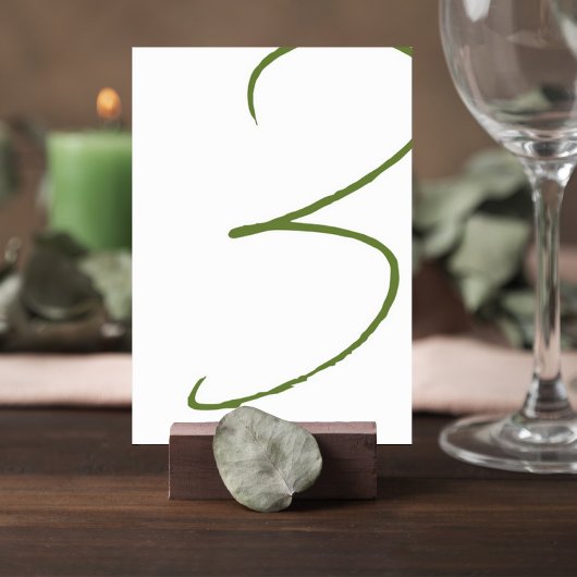 Elegant Wedding Table Number Card テーブルナンバー