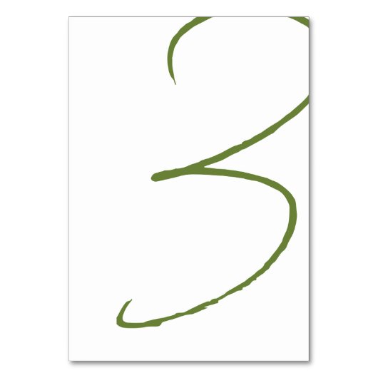 Elegant Wedding Table Number Card テーブルナンバー (正面)