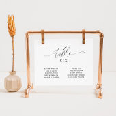 Elegant Wedding Table Number Seating Chart Cards 案内状