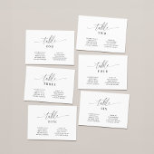 Elegant Wedding Table Number Seating Chart Cards 案内状