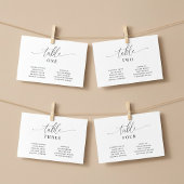 Elegant Wedding Table Number Seating Chart Cards 案内状