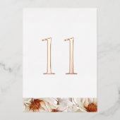Elegant Wedding Table Number with Real Gold Foil 箔招待状 (正面)