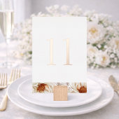 Elegant Wedding Table Number with Real Gold Foil 箔招待状