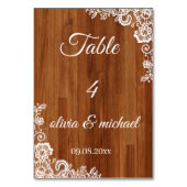 “Elegant Wedding Table Numbers – Personalized Set テーブルナンバー (正面)