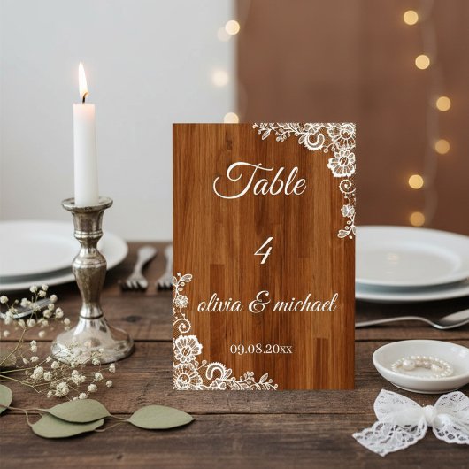 “Elegant Wedding Table Numbers – Personalized Set テーブルナンバー