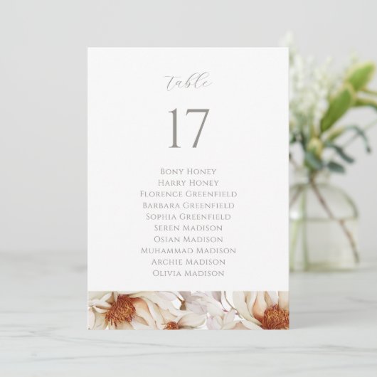 Elegant Wedding Table Seating Sign 招待状 (スタンド正面)