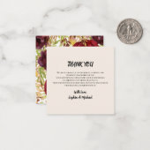 Elegant Wedding Thank You ノートカード (正面/裏面インサイチュ)