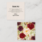 Elegant Wedding Thank You ノートカード (正面/裏面)