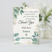 Elegant Wedding Thank You Card サンキューカード (スタンド正面)