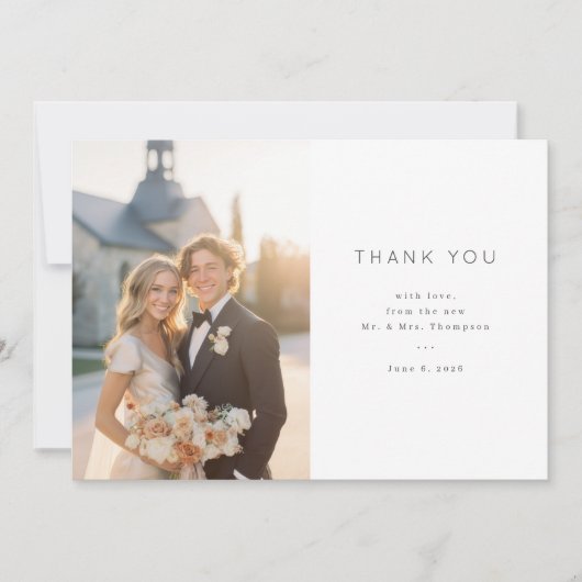 Elegant Wedding Thank You Card サンキューカード (正面)