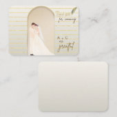 Elegant Wedding Thank You Card | 編集可能な花嫁 & ノートカード (正面/裏面)