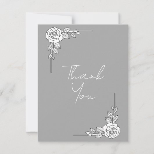Elegant Wedding Thank You Card | Classic Script De サンキューカード (正面)