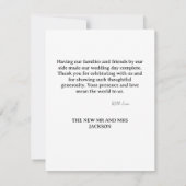 Elegant Wedding Thank You Card | Classic Script De サンキューカード (裏面)