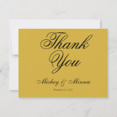 Elegant Wedding Thank You Card for Newlyweds ノートカード (正面)