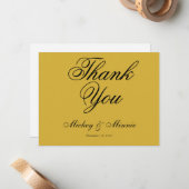 Elegant Wedding Thank You Card for Newlyweds ノートカード (正面/裏面インサイチュ)