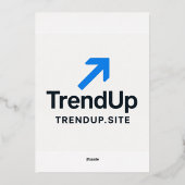 Elegant Wedding Thank-You Card – Ribbon Corners wi 箔招待状 (裏面)