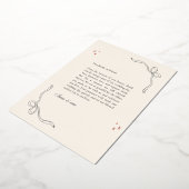 Elegant Wedding Thank-You Card – Ribbon Corners wi 箔招待状 (回転した状態)
